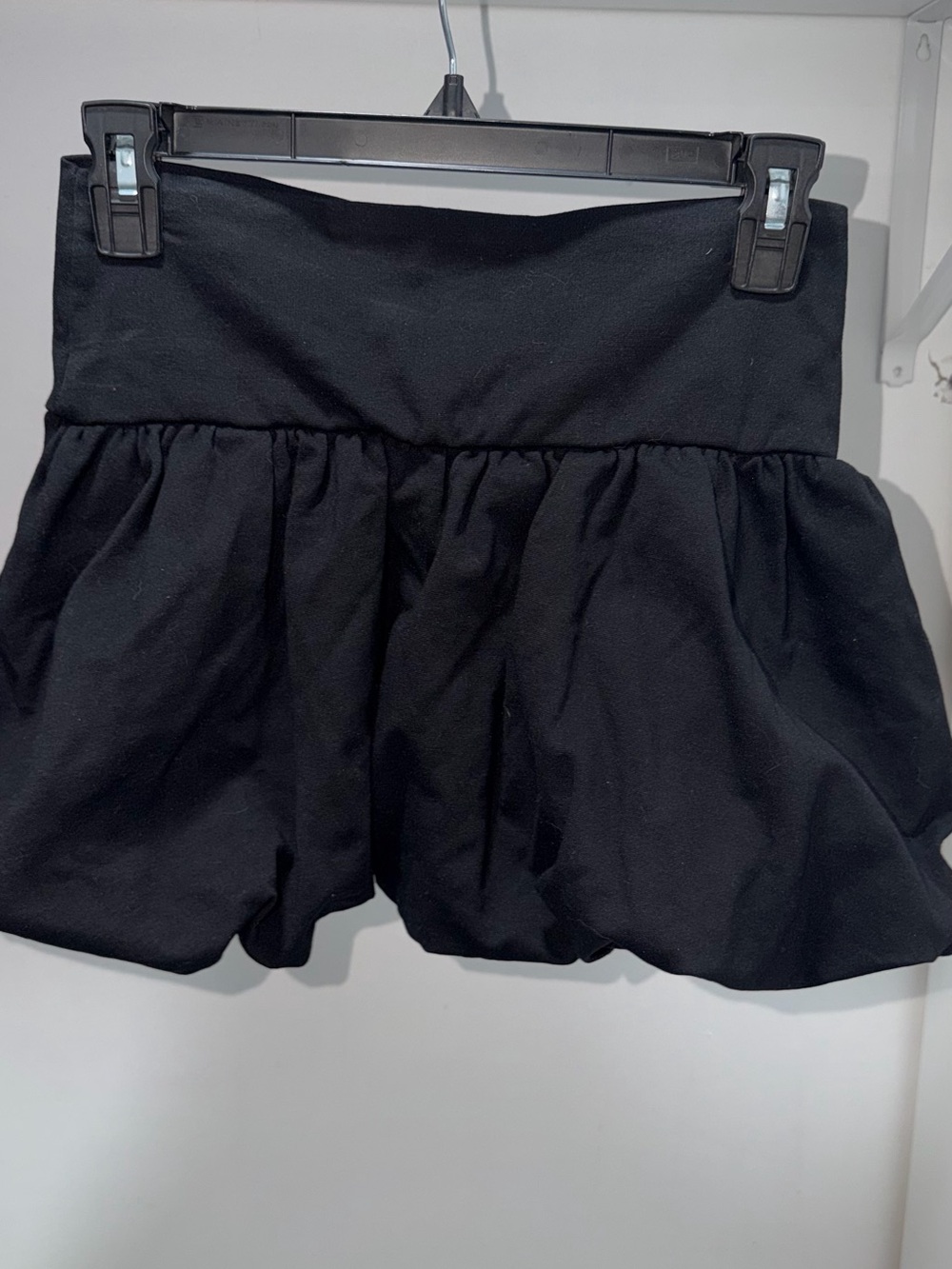 Good Luck Gem Black Mini bubble Skirt